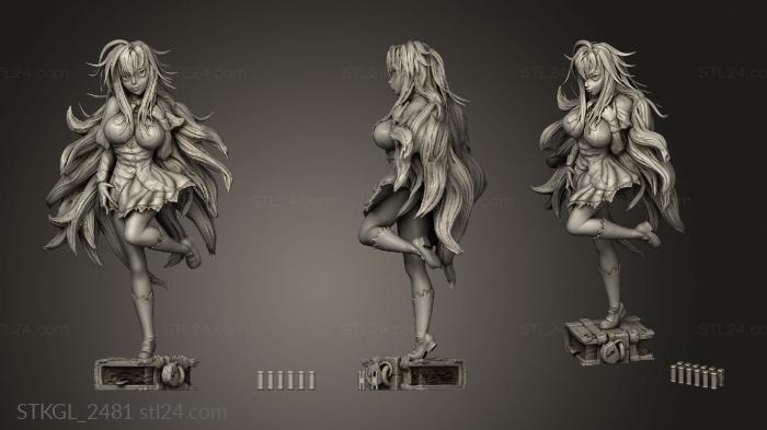 Figurines of girls (Anime Girl NSFW book, STKGL_2481) 3D models for cnc