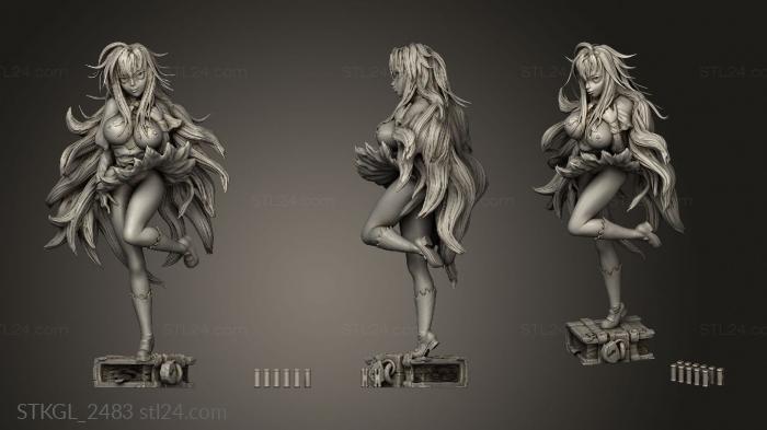 Figurines of girls (Anime Girl NSFW book, STKGL_2483) 3D models for cnc