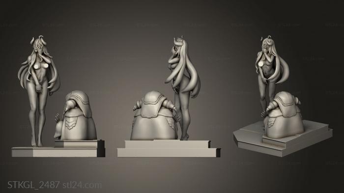 Figurines of girls (Albedo With Ainz NSFWn Split, STKGL_2487) 3D models for cnc