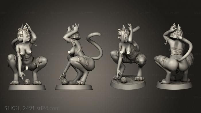 Figurines of girls (ankha nsfw, STKGL_2491) 3D models for cnc