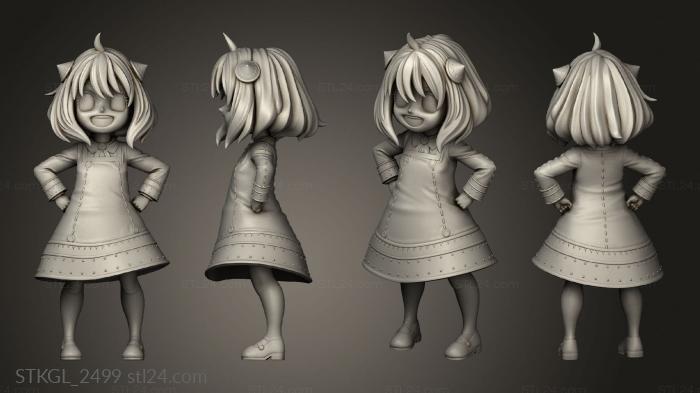 Figurines of girls (Anya Forger Rubim, STKGL_2499) 3D models for cnc