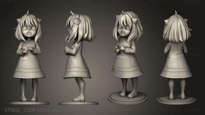 Figurines of girls (ANYA Forger Rubim CAY, STKGL_2501) 3D models for cnc