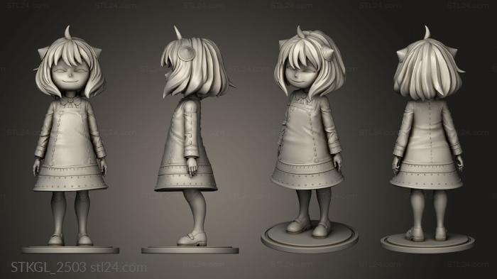 Figurines of girls (ANYA Forger Rubim SMILING, STKGL_2503) 3D models for cnc