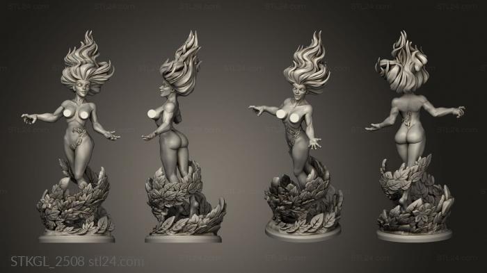 Figurines of girls (Arcana Defender, STKGL_2508) 3D models for cnc