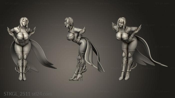 Figurines of girls (Arcane Witch Arcaitch, STKGL_2511) 3D models for cnc