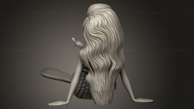 Figurines of girls (Ariel Mermaid Articulated and Static, STKGL_2515) 3D models for cnc