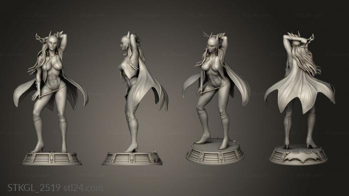 Figurines of girls (Ashe batgirl Bat girl, STKGL_2519) 3D models for cnc