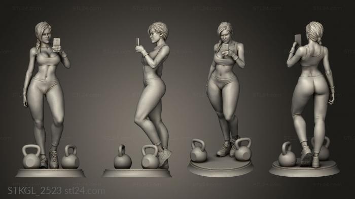 Figurines of girls (Ashley Gym girl base, STKGL_2523) 3D models for cnc