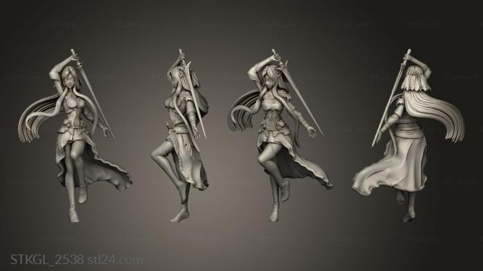 Figurines of girls (asuna sword online nsfw, STKGL_2538) 3D models for cnc