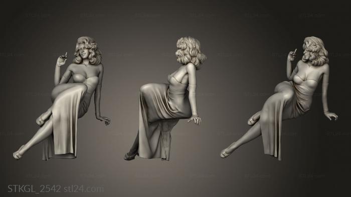 Figurines of girls (Ava, STKGL_2542) 3D models for cnc
