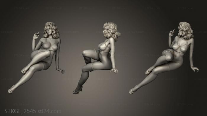 Figurines of girls (Ava lingerie, STKGL_2545) 3D models for cnc