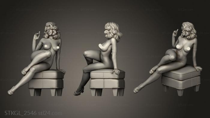 Figurines of girls (Ava naked, STKGL_2546) 3D models for cnc