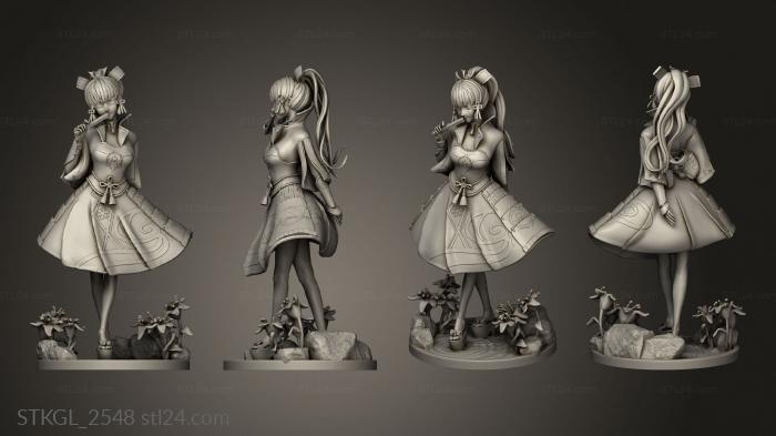 Figurines of girls (Ayaka NSFW, STKGL_2548) 3D models for cnc