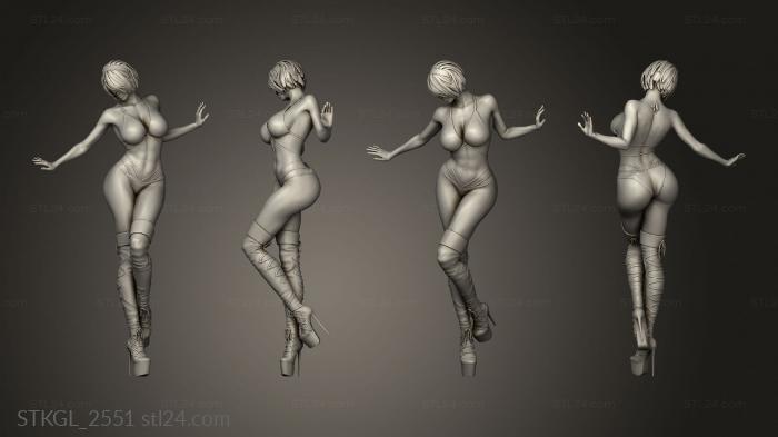 Figurines of girls (B 01 2 02, STKGL_2551) 3D models for cnc
