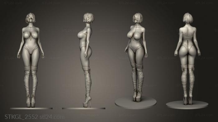 Figurines of girls (B 01 2 04, STKGL_2552) 3D models for cnc