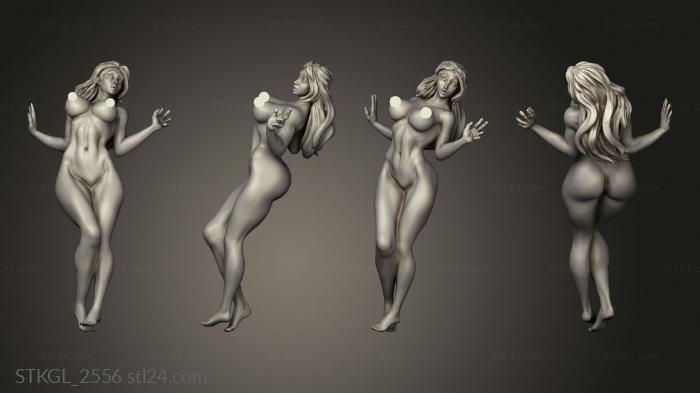 Figurines of girls (Baid naked, STKGL_2556) 3D models for cnc