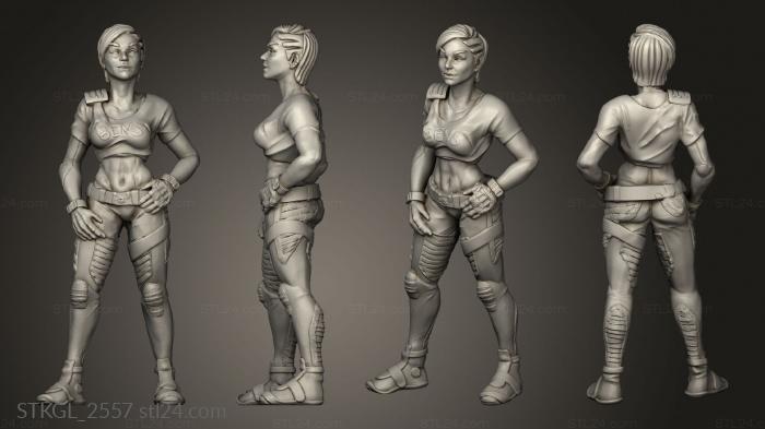 Figurines of girls (BARBARA BENSOLO STREET KID UNED, STKGL_2557) 3D models for cnc