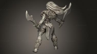 Figurines of girls (Barbarian Tribe Blademaster, STKGL_2558) 3D models for cnc