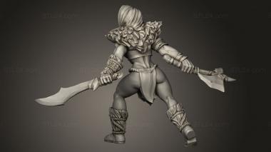 Figurines of girls (Barbarian Tribe Blademaster, STKGL_2559) 3D models for cnc