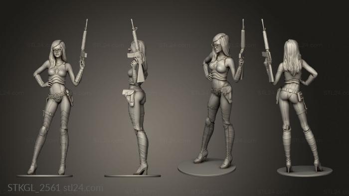 Figurines of girls (barones, STKGL_2561) 3D models for cnc