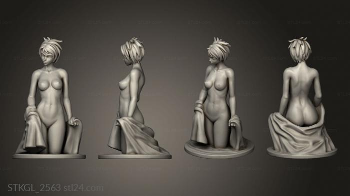 Figurines of girls (Bathing Adamante, STKGL_2563) 3D models for cnc