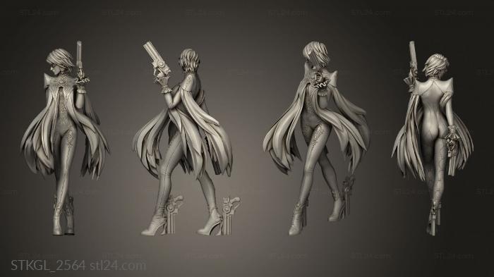 Figurines of girls (Bayonetta, STKGL_2564) 3D models for cnc
