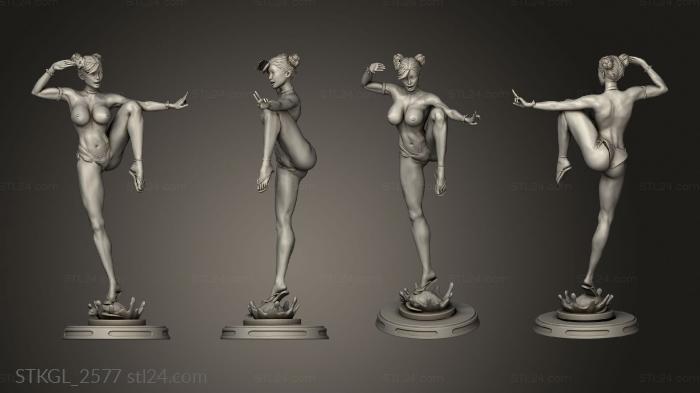 Figurines of girls (Beach fighter li, STKGL_2577) 3D models for cnc