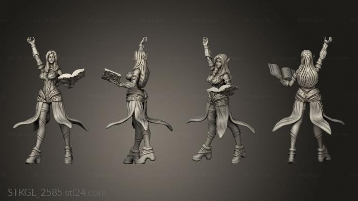 Figurines of girls (Beltesassar Summoner the Wolf Spirit, STKGL_2585) 3D models for cnc