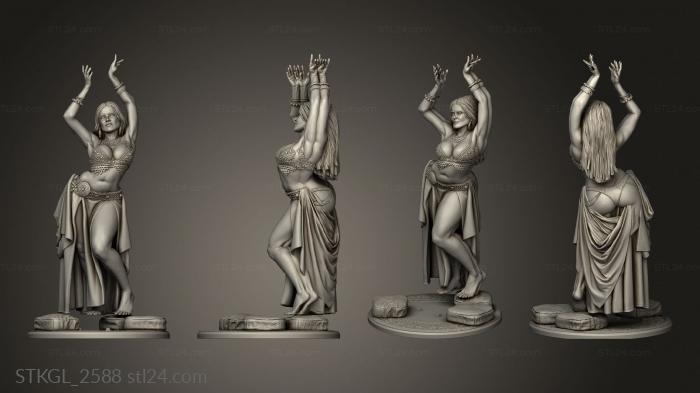 Figurines of girls (Belly Dancer, STKGL_2588) 3D models for cnc