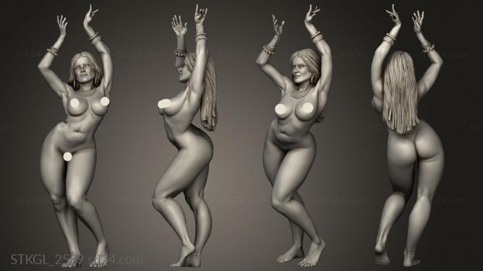 Figurines of girls (Belly Dancer, STKGL_2589) 3D models for cnc