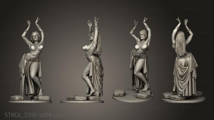 Figurines of girls (Belly Dancer, STKGL_2590) 3D models for cnc