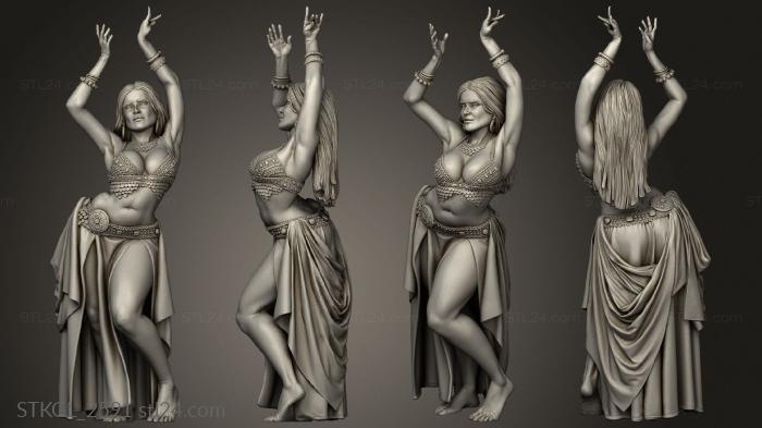 Figurines of girls (Belly Dancer, STKGL_2591) 3D models for cnc