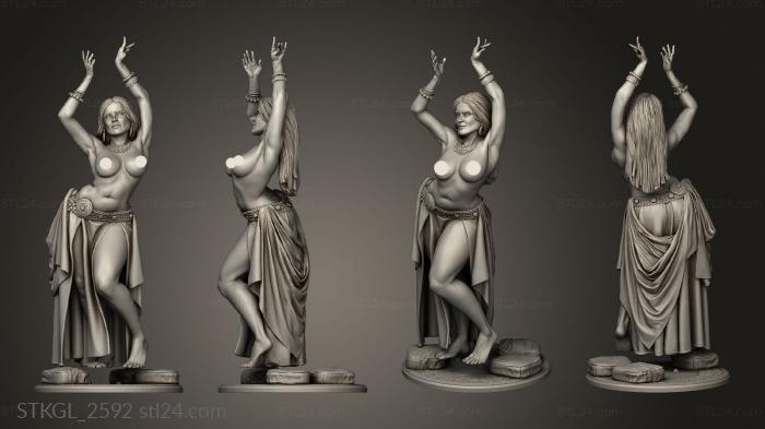 Figurines of girls (Belly Dancer Base, STKGL_2592) 3D models for cnc