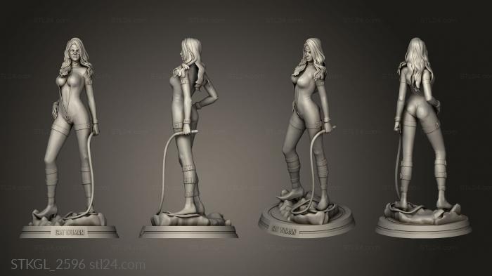 Figurines of girls (Black Cat nlsinh, STKGL_2596) 3D models for cnc