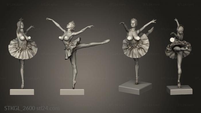 Figurines of girls (Black Swan NSF  NSFW Wmm, STKGL_2600) 3D models for cnc