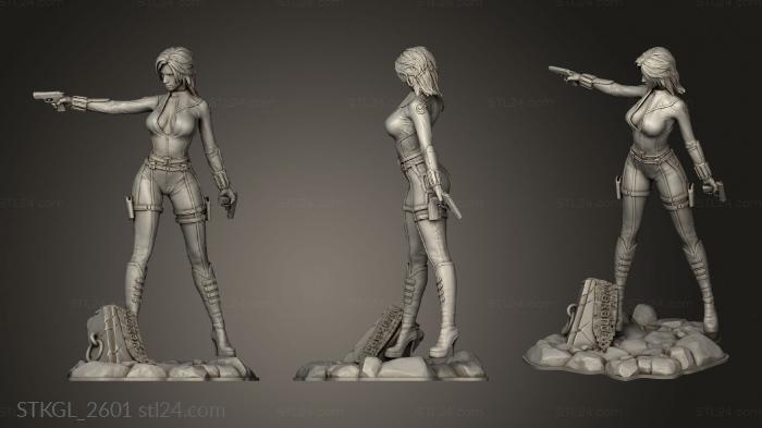 Figurines of girls (Black Widow, STKGL_2601) 3D models for cnc