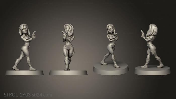 Figurines of girls (BLACK WIDOW BH FIG, STKGL_2603) 3D models for cnc