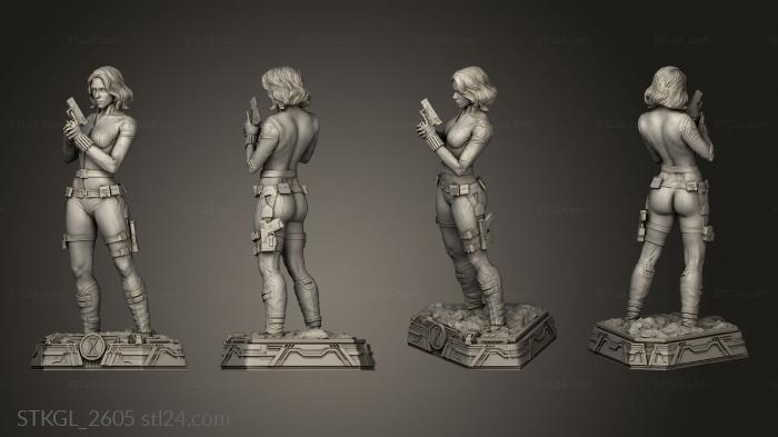 Figurines of girls (Black Widow Natalia Alianovna Romanoff Scarlett Ingrid Johansson, STKGL_2605) 3D models for cnc