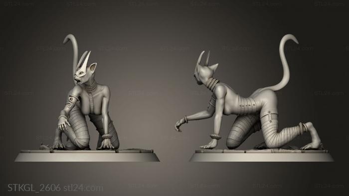 Figurines of girls (Blood Cat Vampire, STKGL_2606) 3D models for cnc