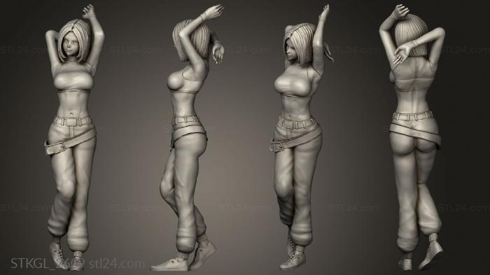 Figurines of girls (BLUE MARY KOF, STKGL_2609) 3D models for cnc