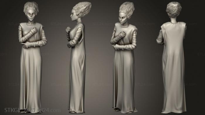Figurines of girls (Bride Frankenstein, STKGL_2631) 3D models for cnc