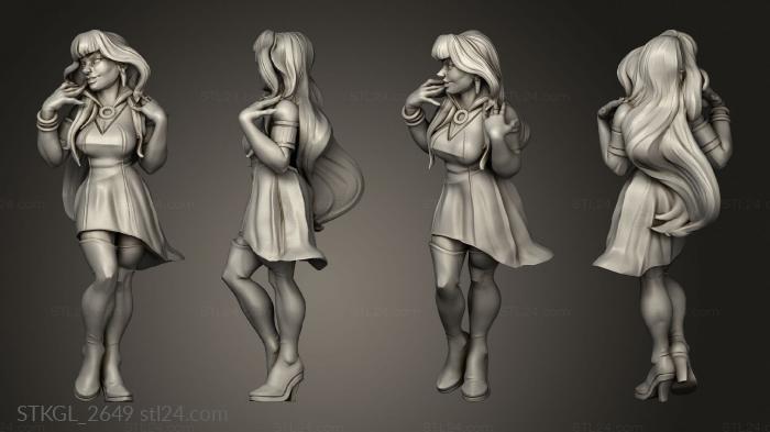 Figurines of girls (BTB Exotic Dawn dress, STKGL_2649) 3D models for cnc