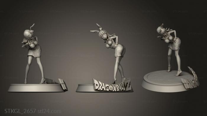 Figurines of girls (bulma, STKGL_2657) 3D models for cnc