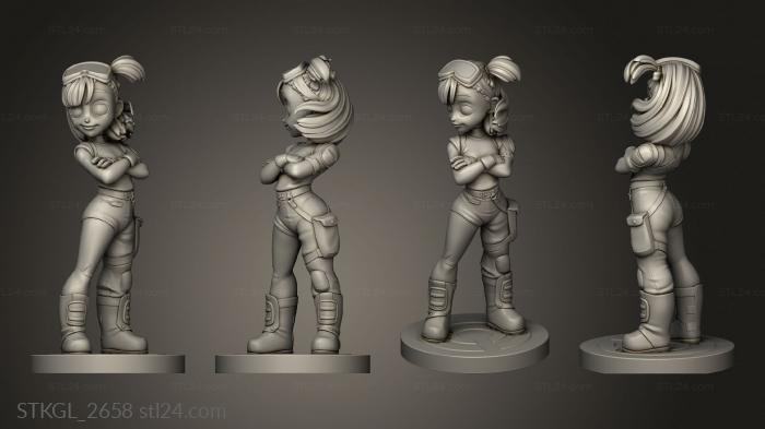 Figurines of girls (bulma base, STKGL_2658) 3D models for cnc