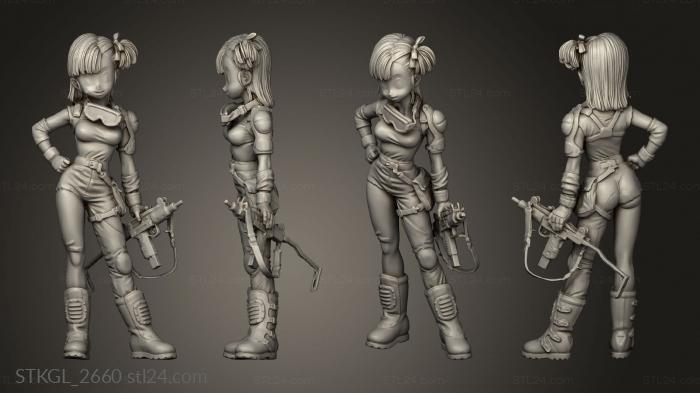 Figurines of girls (Bulma forest, STKGL_2660) 3D models for cnc