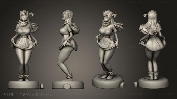 Figurines of girls (bulma milf, STKGL_2669) 3D models for cnc