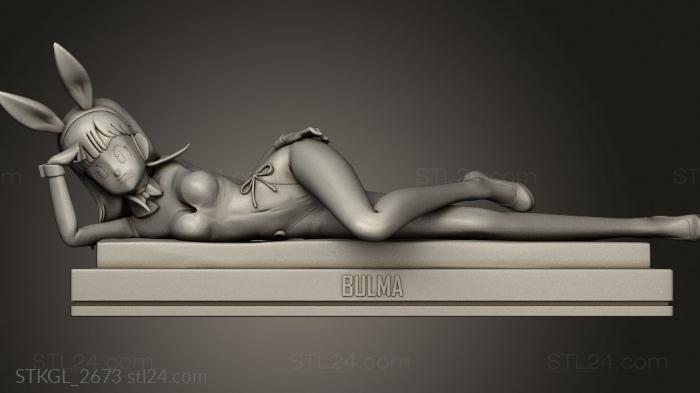 Figurines of girls (Bunny Bulma Dragon Ball nl sinh, STKGL_2673) 3D models for cnc