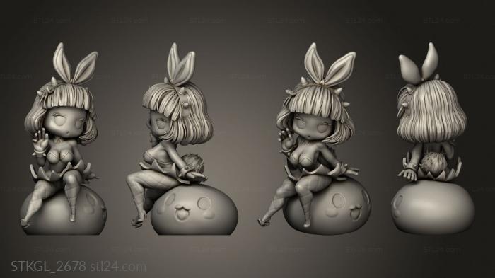 Figurines of girls (Bunny Girl MapleStory, STKGL_2678) 3D models for cnc