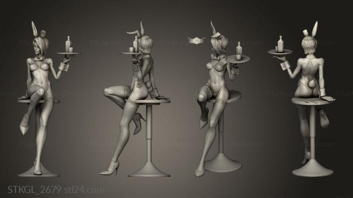 Figurines of girls (Bunny Girl Sexy, STKGL_2679) 3D models for cnc