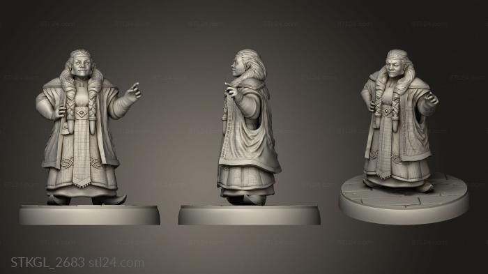 Figurines of girls (Burning Lands Fire Dwarf Female, STKGL_2683) 3D models for cnc